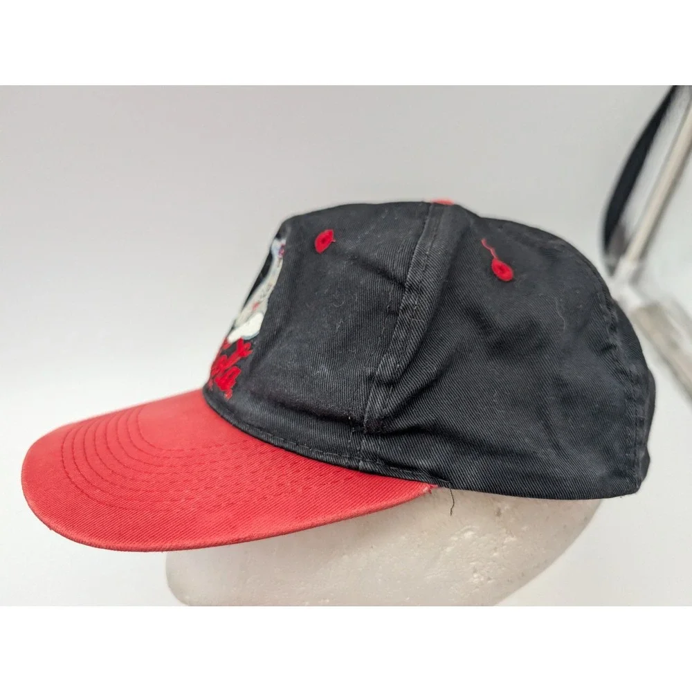 Vintage Coca-Cola Polar Bear Snapback Hat Black Red Embroidered Logo Cap